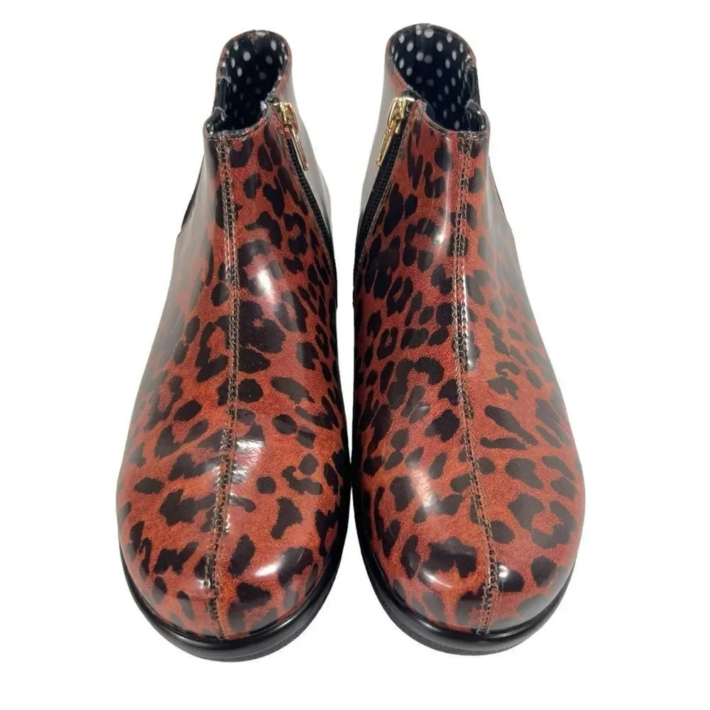 Alegria Leopard Climatease Ankle Rain Boot